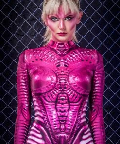 BADINKA Neomorph Pink Costume Full Bodysuits