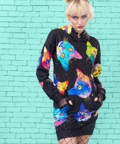 BADINKA Cosmic Kitties Hoodie Hoodies