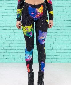 BADINKA Cosmic Kitties Warm Leggings