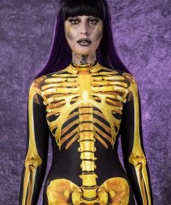 BADINKA Golden Skeleton Costume
