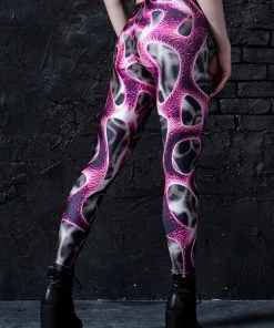 BAD INKA Magenta Braincell Leggings