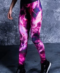 BADINKA High Waist Leggings Magenta Fog Hw Leggings