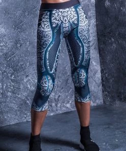 BADINKA Floral Robot Capri Leggings