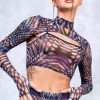 BADINKA Pulsar Mesh 2 Piece Shrug Top NEW 1 BADINKA Pulsar Mesh 2 Piece Shrug Top NEW
