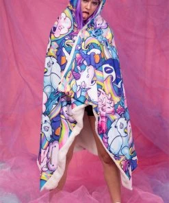 BADINKA Sick Of You Hooded Blanket (Blue) Hoodie Blankets