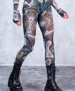 BADINKA Vapor Trance Mesh Leggings NEW