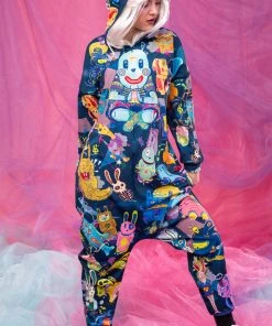 BADINKA Blue Rabbidelic Onesie Onesies