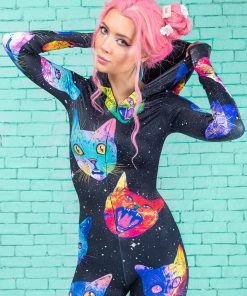 BADINKA Cosmic Kitties Fit Onesie Fit-Onesies
