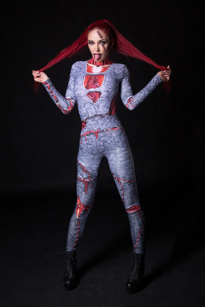 BADINKA Fossilized Zombie Costume Full Bodysuits 4 BADINKA Fossilized Zombie Costume Full Bodysuits