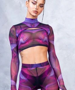 BADINKA Fluctuation Mesh 2 Piece Shrug Top