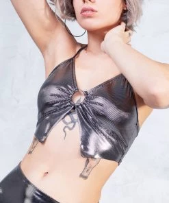 BADINKA RAVE GEAR Monochrome Sassy Top