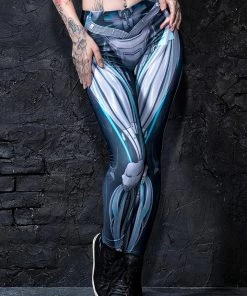 BAD INKA Mechanical Leggings Cyan