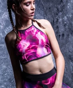BADINKA Magenta Fog Crop Top