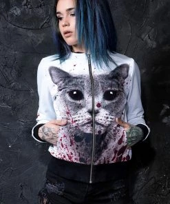 BAD INKA Jackets Bloodlust Kitty Bomber