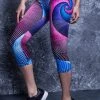 BADINKA Spiral Focus Capri Leggings Purple