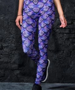 BAD INKA Purple Mermaid Leggings