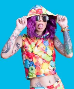 BAD INKA I Need Candy Hooded Top Tops