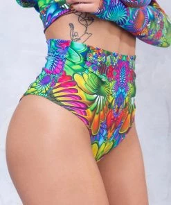 BADINKA Kaleidoscopic Bloom Rave Shorts