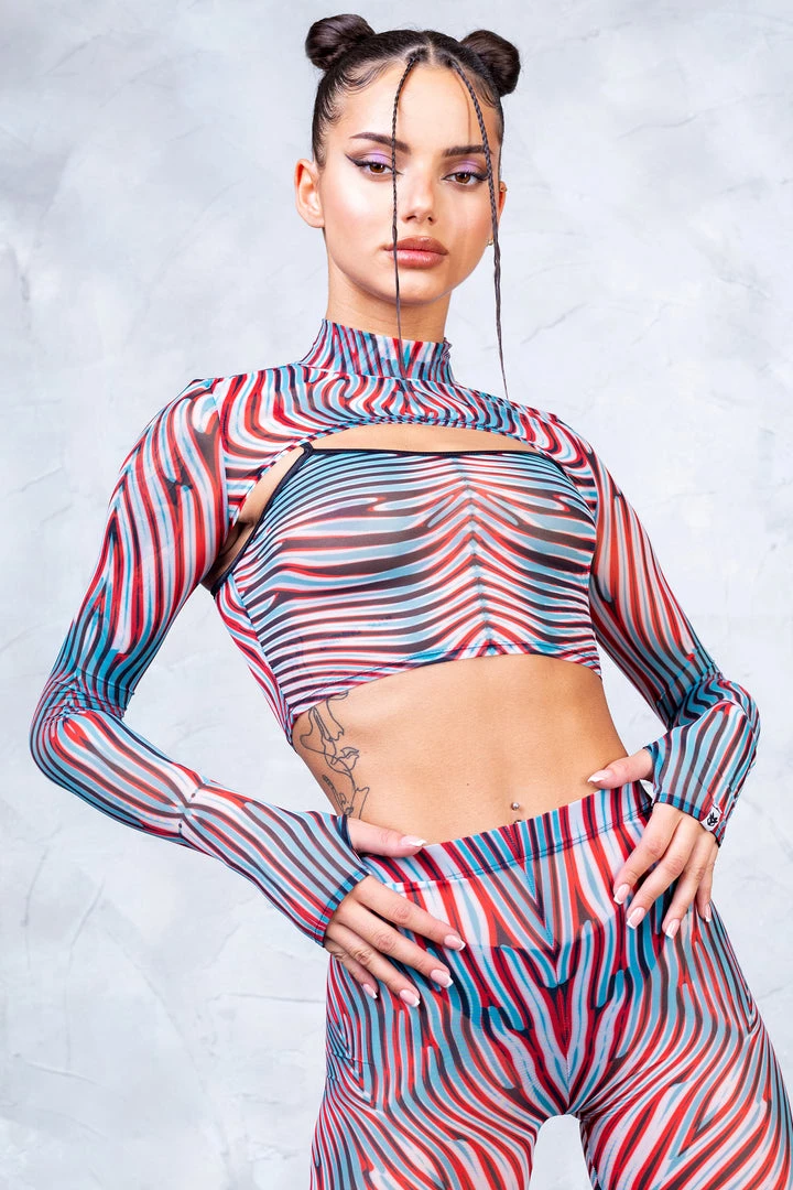 BADINKA Iris Mesh 2 Piece Shrug Top NEW 3 BADINKA Iris Mesh 2 Piece Shrug Top NEW