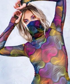 BADINKA Wild Heartz Mesh High Neck Dress NEW