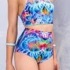 BAD INKA Tops Ice Fractalz Crop Top