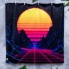 BADINKA RAVE GEAR Synthwave Sunset XXL Towel