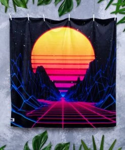 BADINKA RAVE GEAR Synthwave Sunset XXL Towel