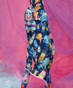 BADINKA Rabbidelic Hoodie Blanket (Blue) Hoodie Blankets