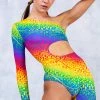 BADINKA Showy Rainbow Asymmetrical Costume 2 BADINKA Showy Rainbow Asymmetrical Costume