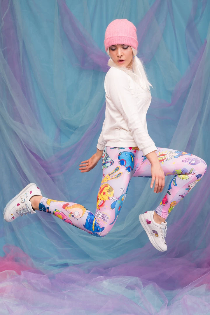 BADINKA Rabbidelic Warm Leggings (Pink) 3 BADINKA Rabbidelic Warm Leggings (Pink)