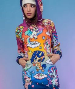 BADINKA Hoodies Cuteness Overload Rainbow Hoodie