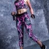 BADINKA Magenta Braincell Capri Leggings