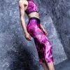 BADINKA Magenta Fog Capri Leggings