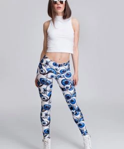 BAD INKA Eyeballz Blue Leggings