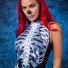 BADINKA Full Bodysuits X-Ray Skeleton Sleeveless Costume