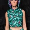 BAD INKA I See You Green Hooded Top Tops 2 BAD INKA I See You Green Hooded Top Tops