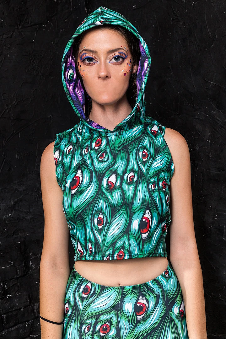 BAD INKA I See You Green Hooded Top Tops 3 BAD INKA I See You Green Hooded Top Tops