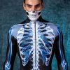 BADINKA Men's X-Ray Skeleton Costume Bodysuits