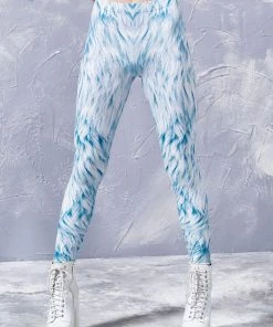 BADINKA Blue Furr Leggings