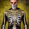 BADINKA Men's Graveyard Skeleton Costume