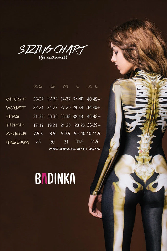 BADINKA Full Bodysuits Graveyard Skeleton Costume 7 BADINKA Full Bodysuits Graveyard Skeleton Costume