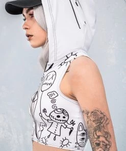 BADINKA Ugley Hooded Zippy Top Tops