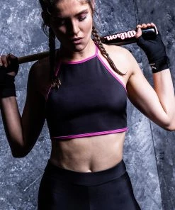 BADINKA Black Crop Top Active Tops