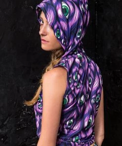 BAD INKA Tops I See You Purple Hooded Top