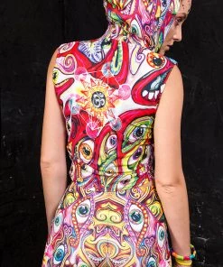 BAD INKA Tops Trippy Eyez Hooded Top