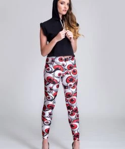 BAD INKA Eyeballz Red Leggings