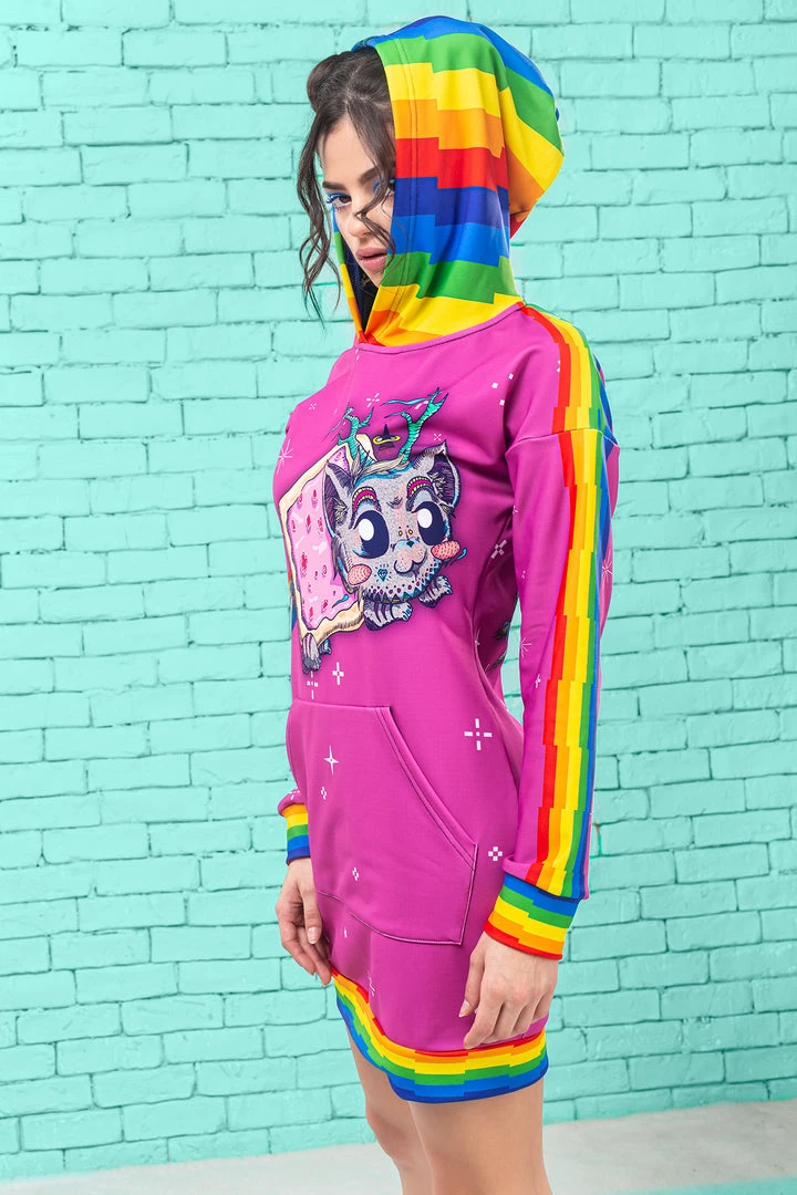 BADINKA Hoodies Schizo Cat Hoodie (Pink) 3 BADINKA Hoodies Schizo Cat Hoodie (Pink)