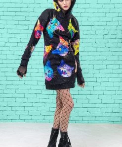 BADINKA Cosmic Kitties Hoodie Hoodies