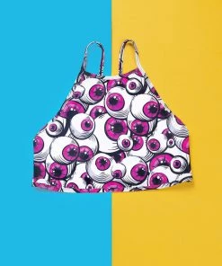 BAD INKA Eyeballz Pink Crop Top Tops