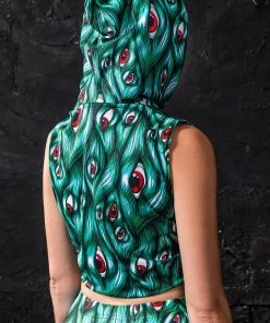 BAD INKA I See You Green Hooded Top Tops